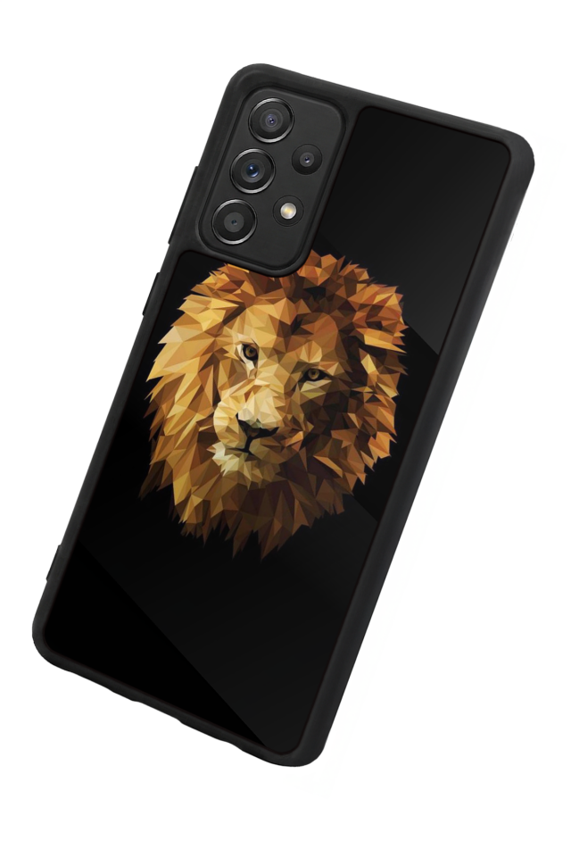 Samsung Galaxy A72 Uyumlu Aslan Tasarımlı Glossy Premium Kılıf