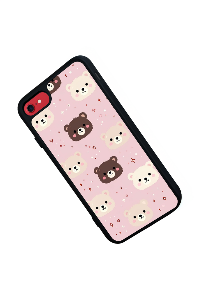 iPhone 8 Uyumlu Ayı Tasarımlı Glossy Premium Kılıf