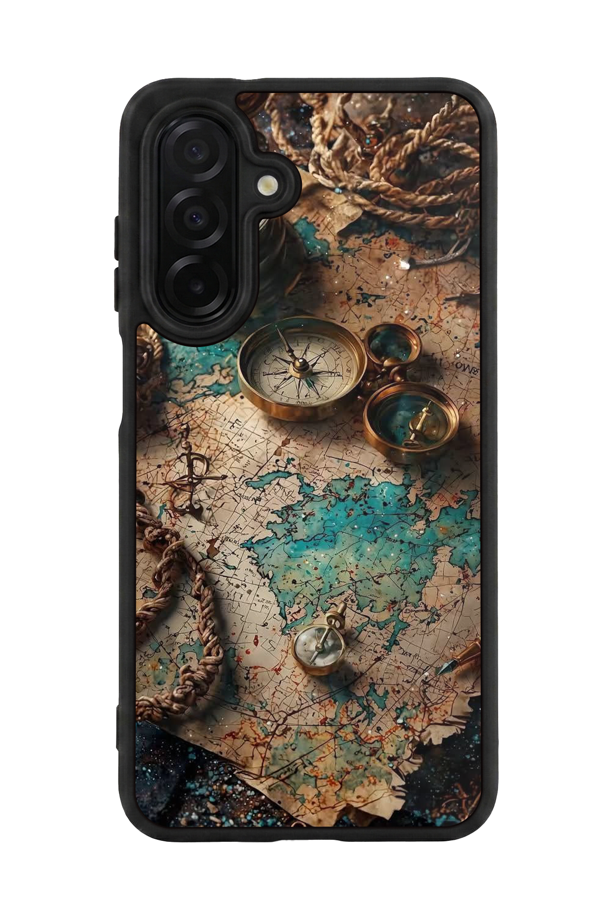 Samsung Galaxy A26 Uyumlu Harita Tasarımlı Glossy Premium Kılıf
