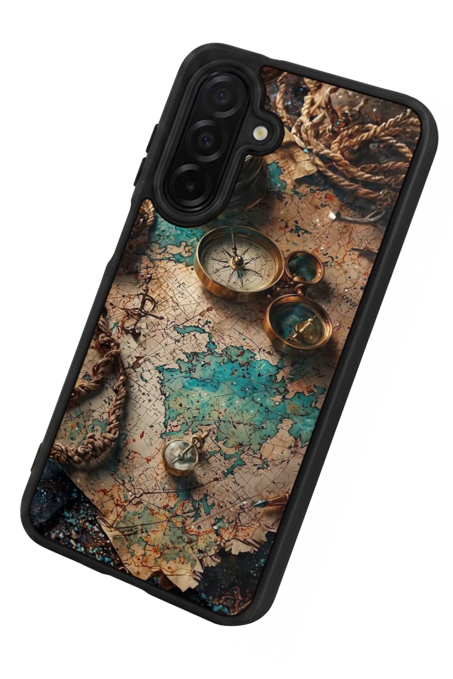 Samsung Galaxy A26 Uyumlu Harita Tasarımlı Glossy Premium Kılıf