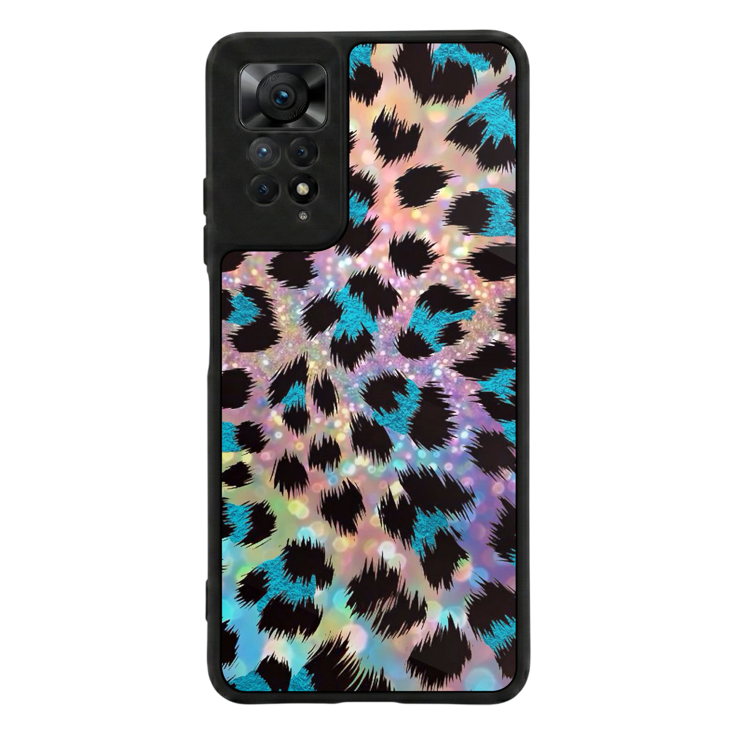 Xiaomi Redmi Note 12 Pro Uyumlu Hologram Leopar Tasarımlı Glossy Premium Kılıf