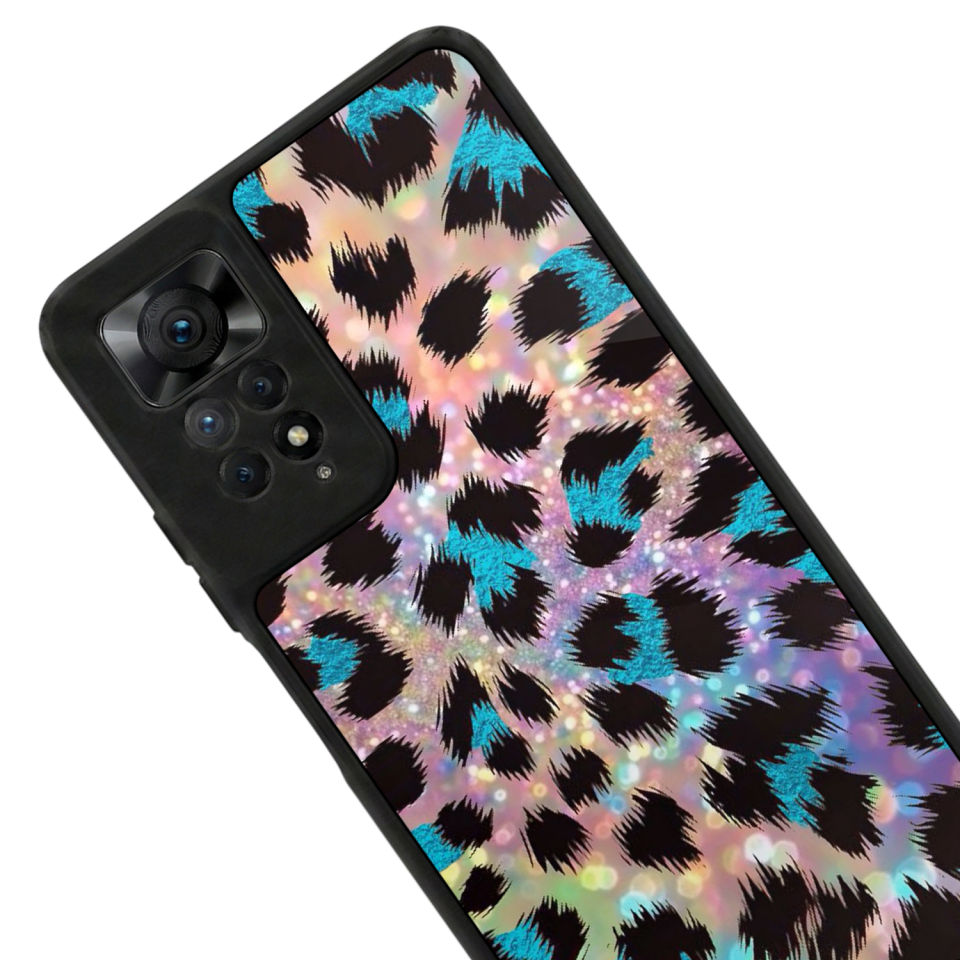 Xiaomi Redmi Note 12 Pro Uyumlu Hologram Leopar Tasarımlı Glossy Premium Kılıf