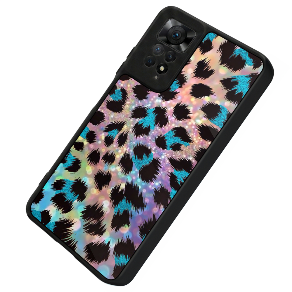 Xiaomi Redmi Note 12 Pro Uyumlu Hologram Leopar Tasarımlı Glossy Premium Kılıf