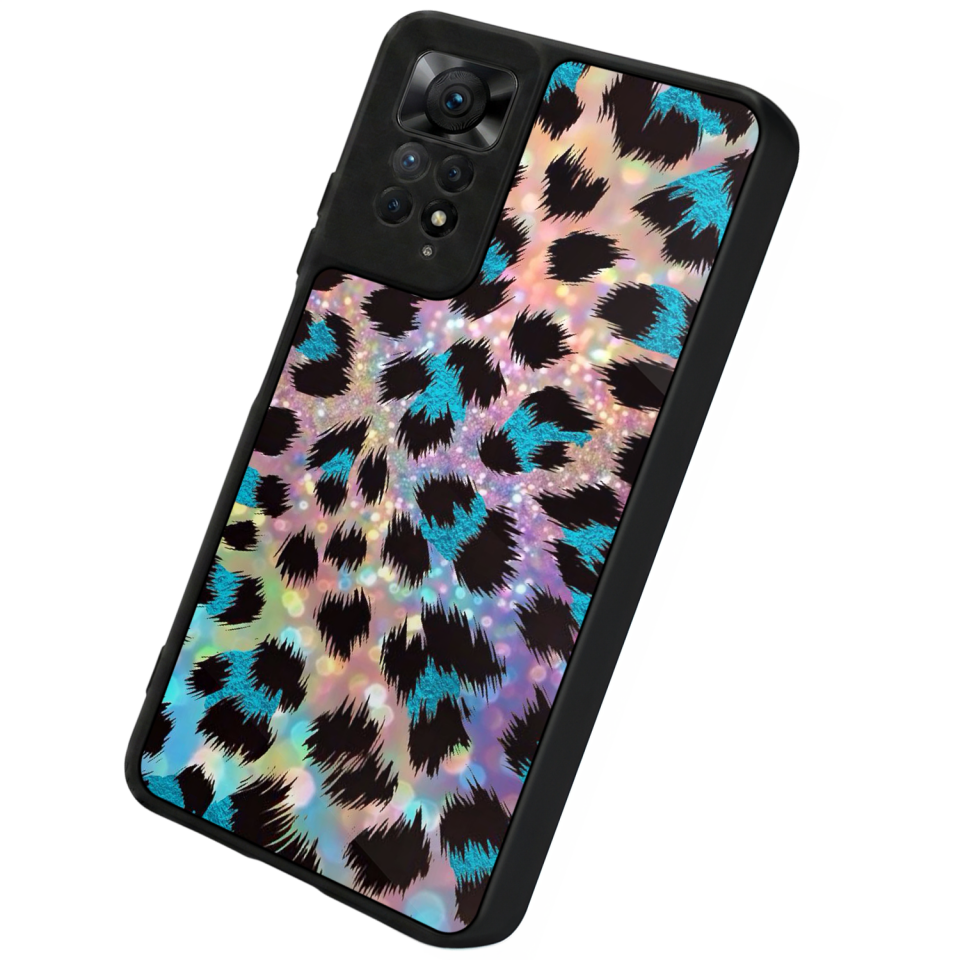 Xiaomi Redmi Note 12 Pro Uyumlu Hologram Leopar Tasarımlı Glossy Premium Kılıf