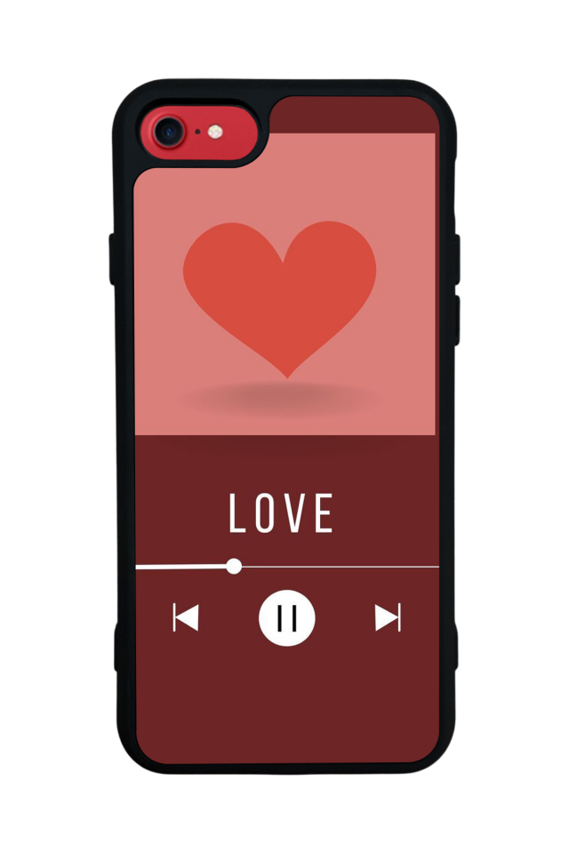 iPhone 7 Uyumlu Kalp Love Tasarımlı Glossy Premium Kılıf