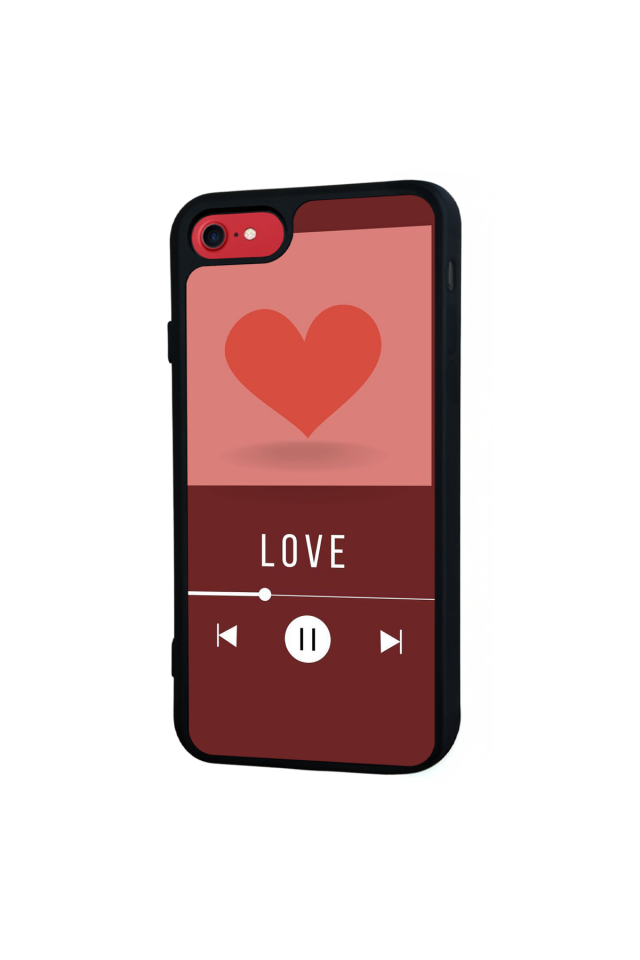 iPhone 7 Uyumlu Kalp Love Tasarımlı Glossy Premium Kılıf