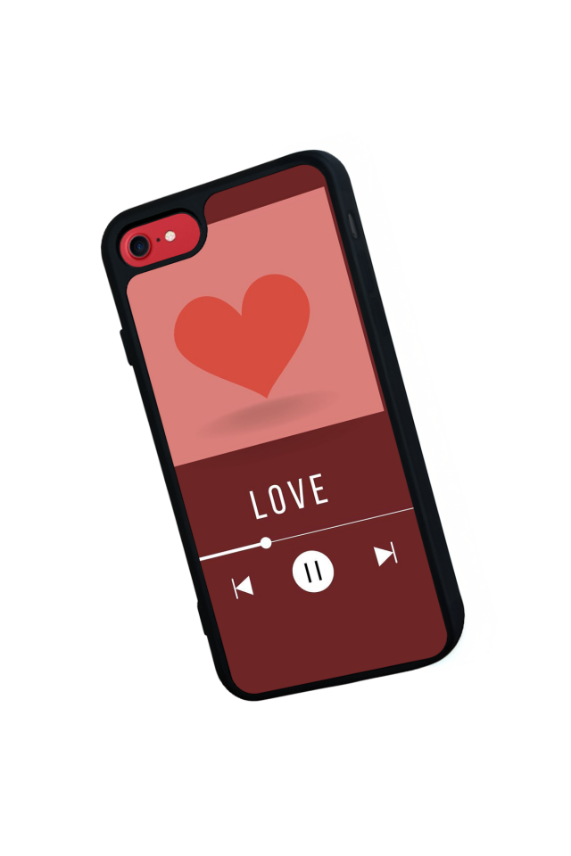 iPhone 7 Uyumlu Kalp Love Tasarımlı Glossy Premium Kılıf
