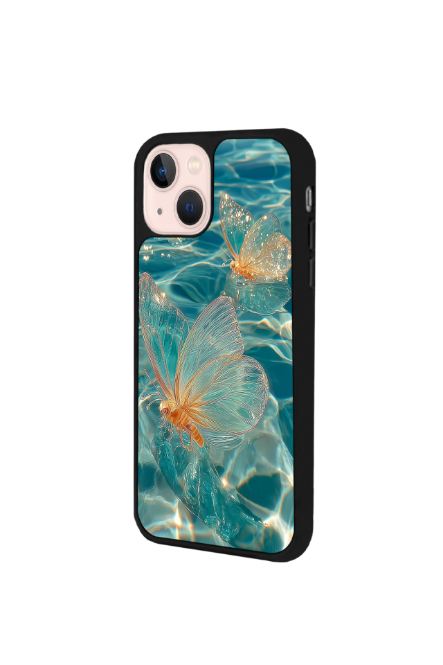 iPhone 15 Plus Uyumlu Kelebek Tasarımlı Glossy Premium Kılıf