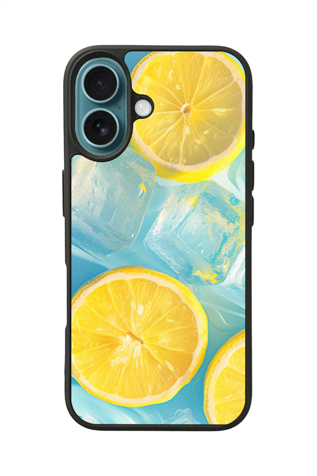 iPhone 16 Plus Uyumlu Limon Tasarımlı Glossy Premium Kılıf
