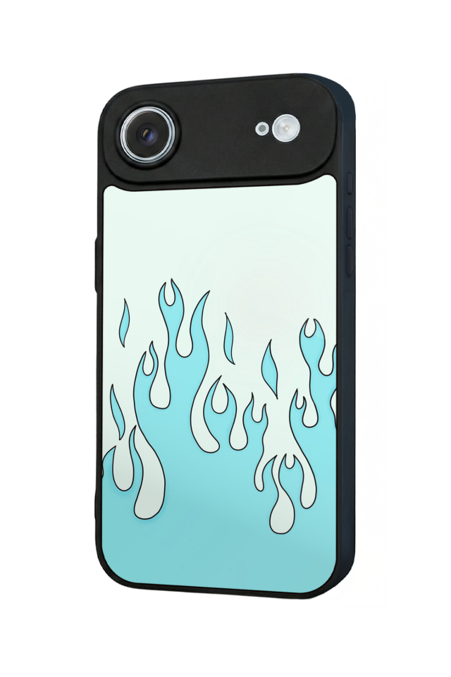 iPhone 17 Air Uyumlu Retro Flame Patterns Tasarımlı Glossy Premium Kılıf