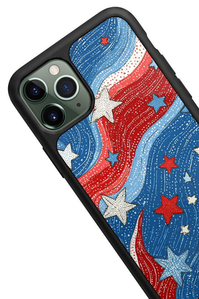 iPhone 11 Pro Max Uyumlu Retro Yildizlar Tasarımlı Glossy Premium Kılıf