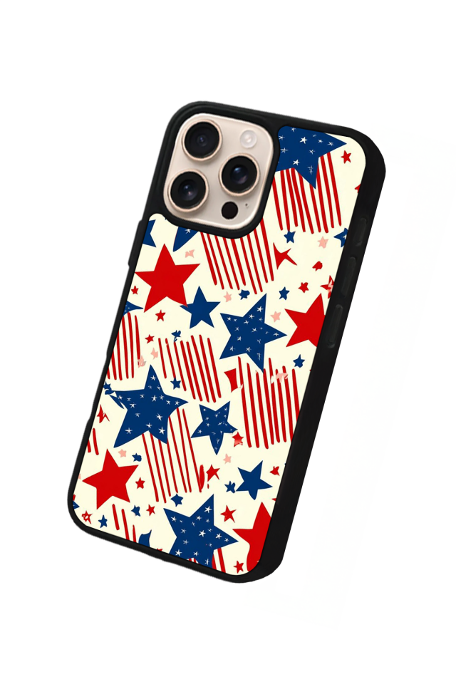 iPhone 14 Pro Uyumlu Retro Yildizlar Tasarımlı Glossy Premium Kılıf