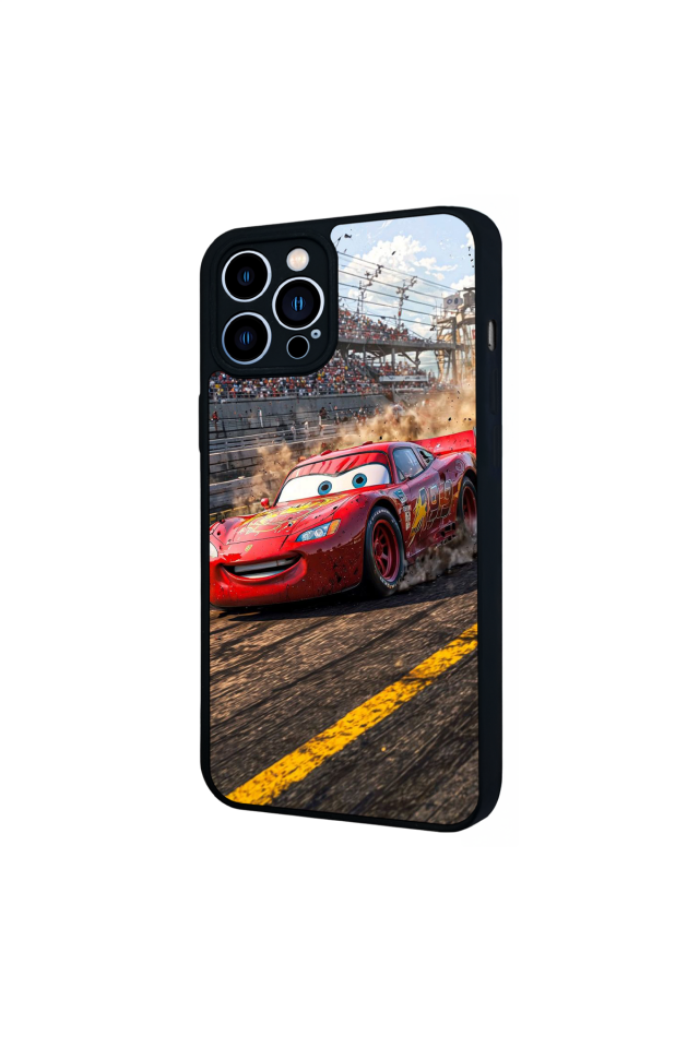 iPhone 13 Pro Max Uyumlu Şimsek McQueen Tasarımlı Glossy Premium Kılıf