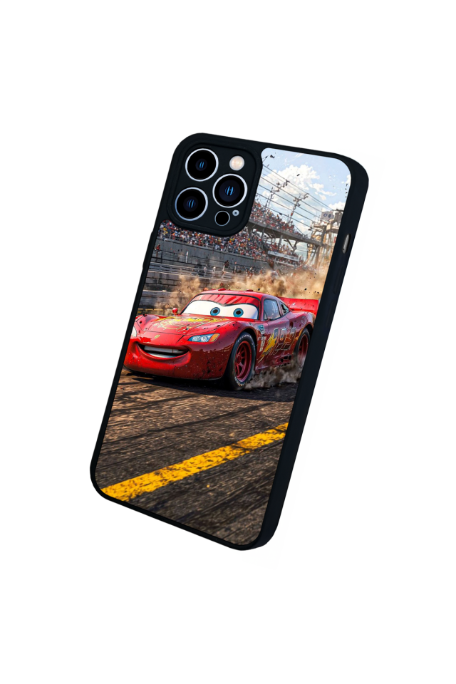 iPhone 13 Pro Max Uyumlu Şimsek McQueen Tasarımlı Glossy Premium Kılıf