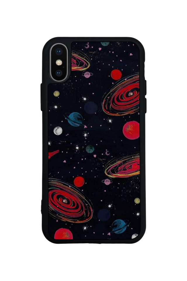 iPhone XS Max Uyumlu Uzay Tasarımlı Glossy Premium Kılıf