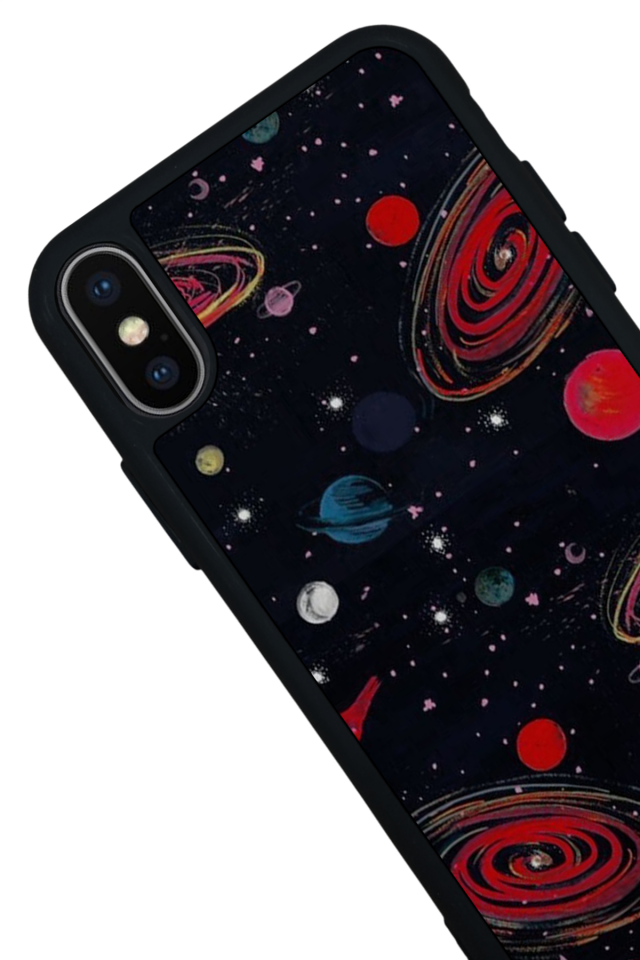 iPhone XS Max Uyumlu Uzay Tasarımlı Glossy Premium Kılıf