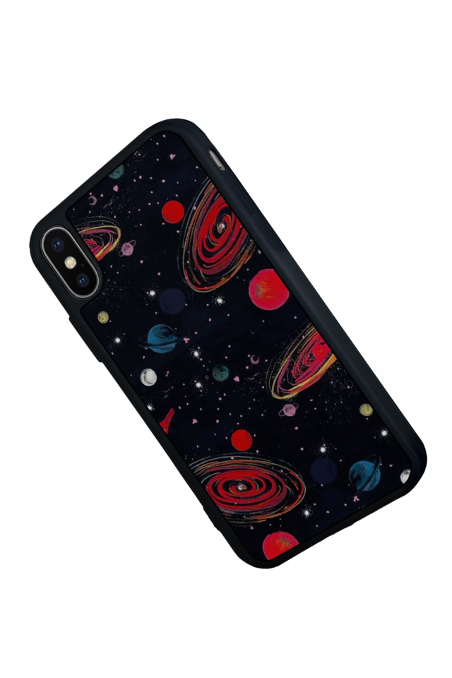iPhone XS Max Uyumlu Uzay Tasarımlı Glossy Premium Kılıf