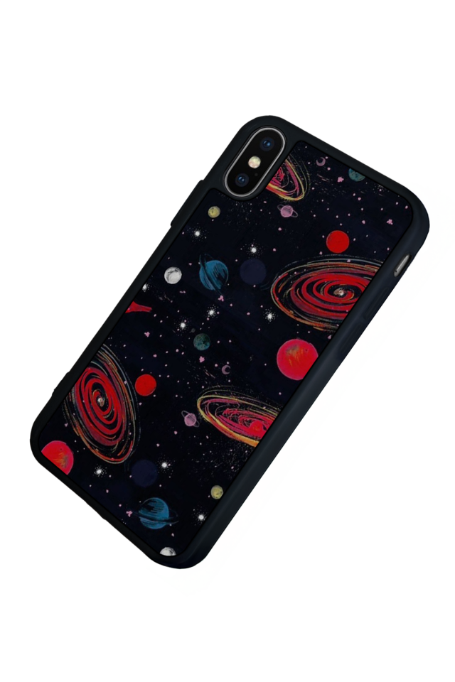 iPhone XS Max Uyumlu Uzay Tasarımlı Glossy Premium Kılıf