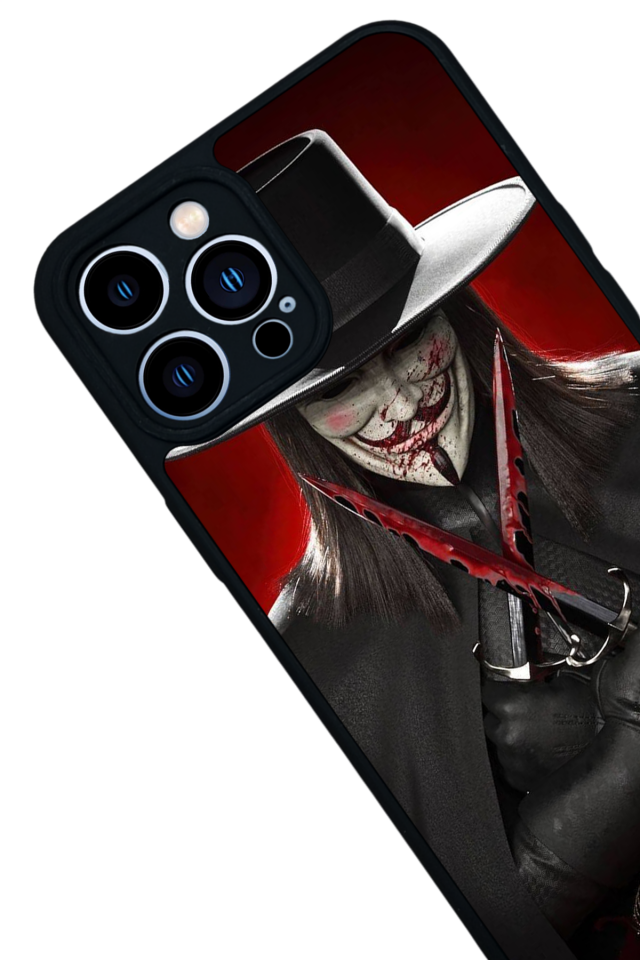 iPhone 12 Pro Max Uyumlu Vendetta Tasarımlı Glossy Premium Kılıf