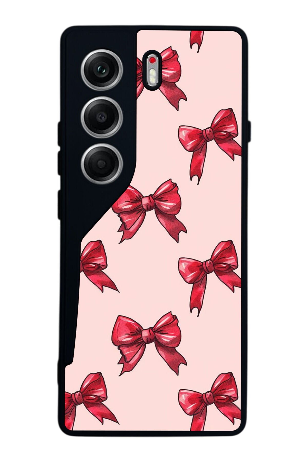 Tecno Camon 40 Uyumlu Kurdele Tasarımlı Glossy Premium Kılıf