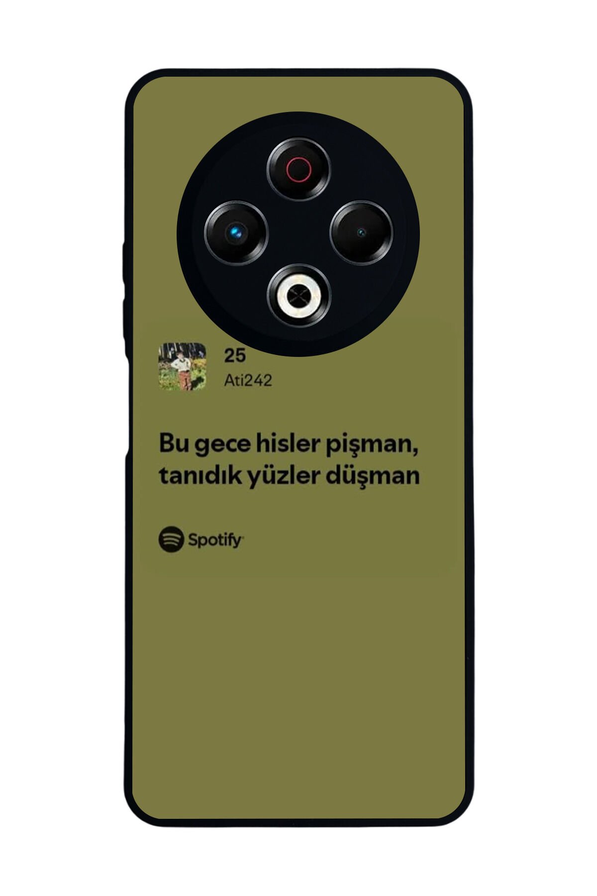 Tecno Spark 30 Uyumlu Sarki Sozleri Tasarımlı Glossy Premium Kılıf