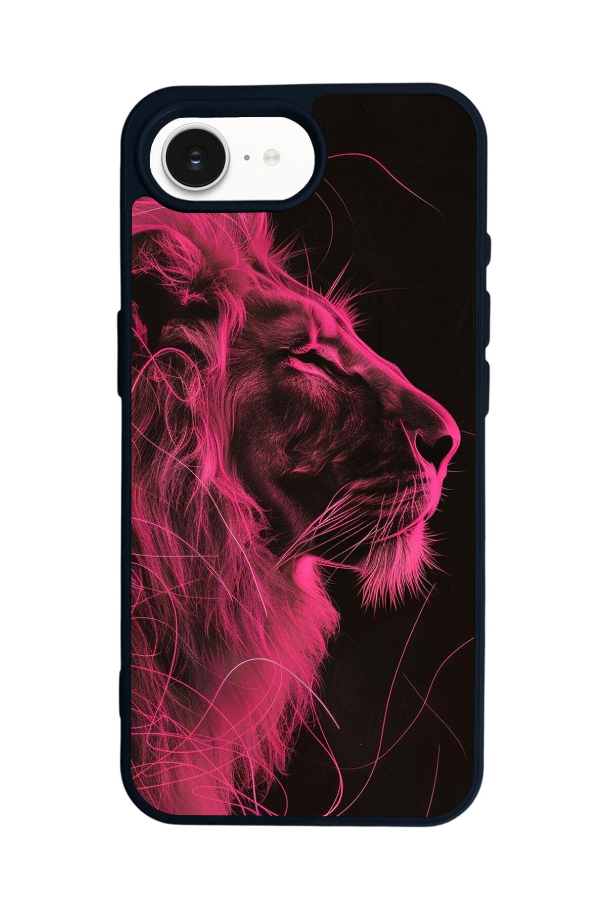 iPhone 16E Uyumlu Aslan Tasarımlı Glossy Premium Kılıf