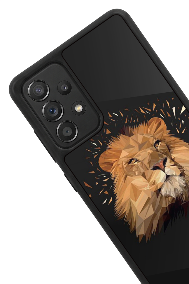 Samsung Galaxy A72 Uyumlu Aslan Tasarımlı Glossy Premium Kılıf