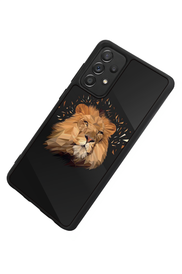 Samsung Galaxy A72 Uyumlu Aslan Tasarımlı Glossy Premium Kılıf