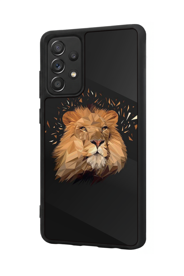 Samsung Galaxy A72 Uyumlu Aslan Tasarımlı Glossy Premium Kılıf