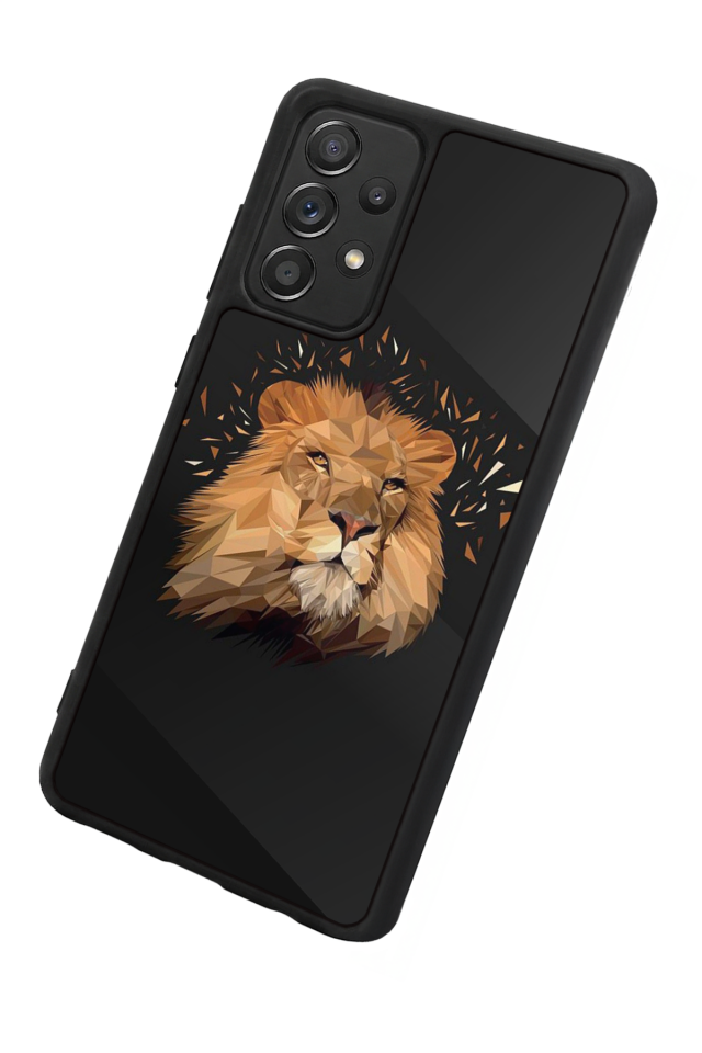 Samsung Galaxy A72 Uyumlu Aslan Tasarımlı Glossy Premium Kılıf