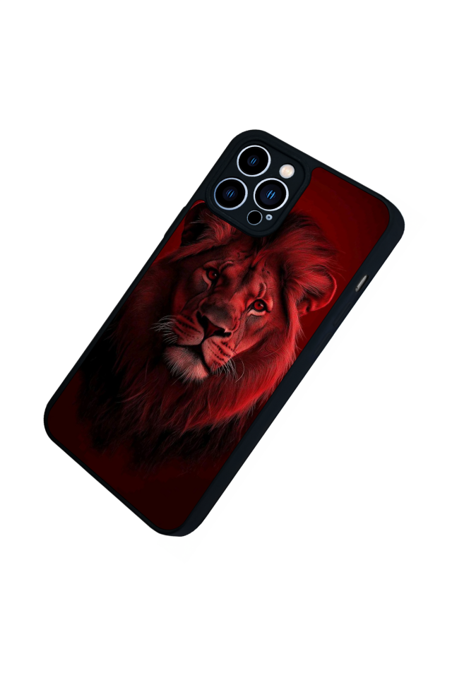 iPhone 12 Pro Max Uyumlu Aslan Tasarımlı Glossy Premium Kılıf