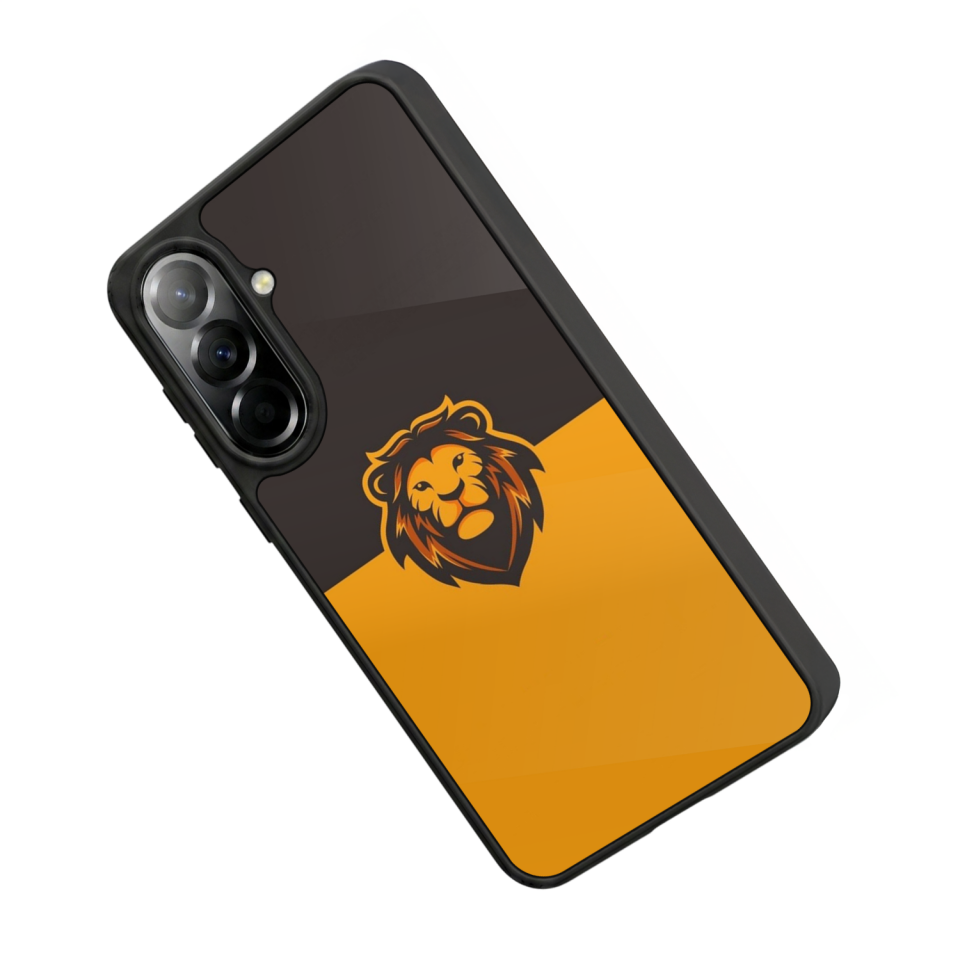 Samsung Galaxy A57 Uyumlu Aslan Tasarımlı Glossy Premium Kılıf