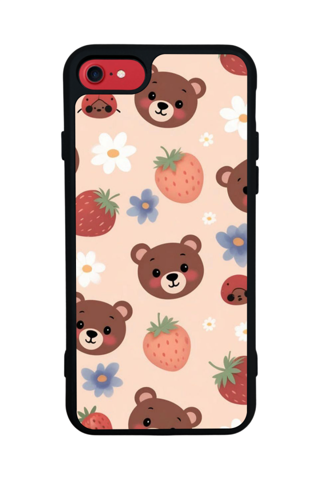 iPhone 8 Uyumlu Ayı Tasarımlı Glossy Premium Kılıf