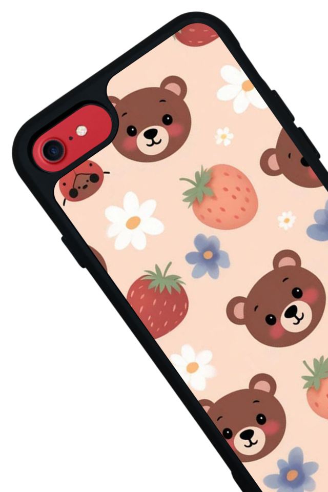 iPhone 8 Uyumlu Ayı Tasarımlı Glossy Premium Kılıf