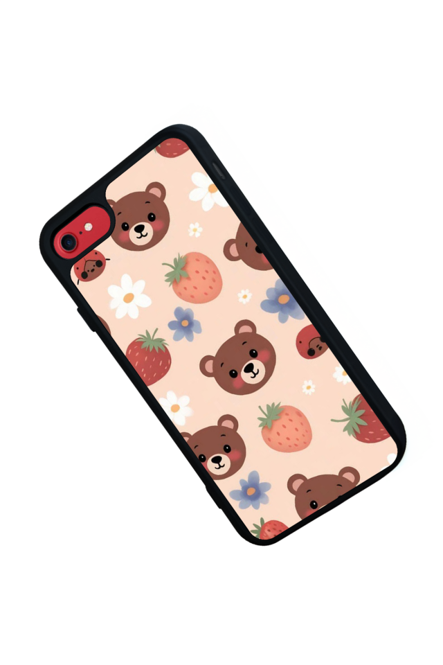 iPhone 8 Uyumlu Ayı Tasarımlı Glossy Premium Kılıf