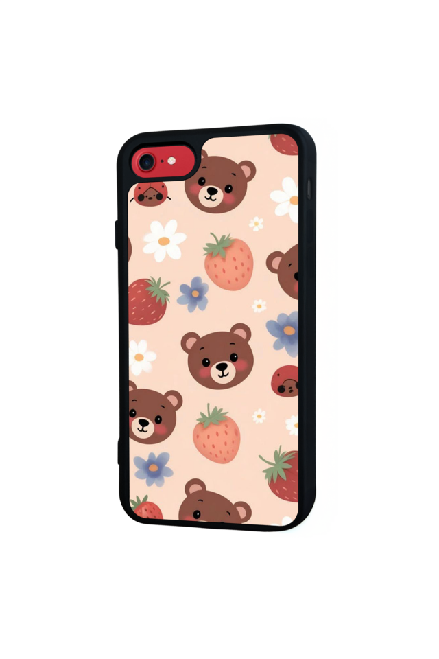 iPhone 8 Uyumlu Ayı Tasarımlı Glossy Premium Kılıf