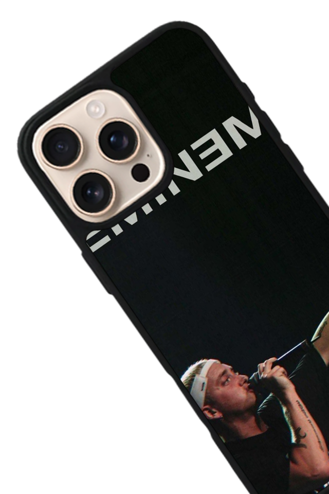 iPhone 15 Pro Uyumlu Eminem Tasarımlı Glossy Premium Kılıf