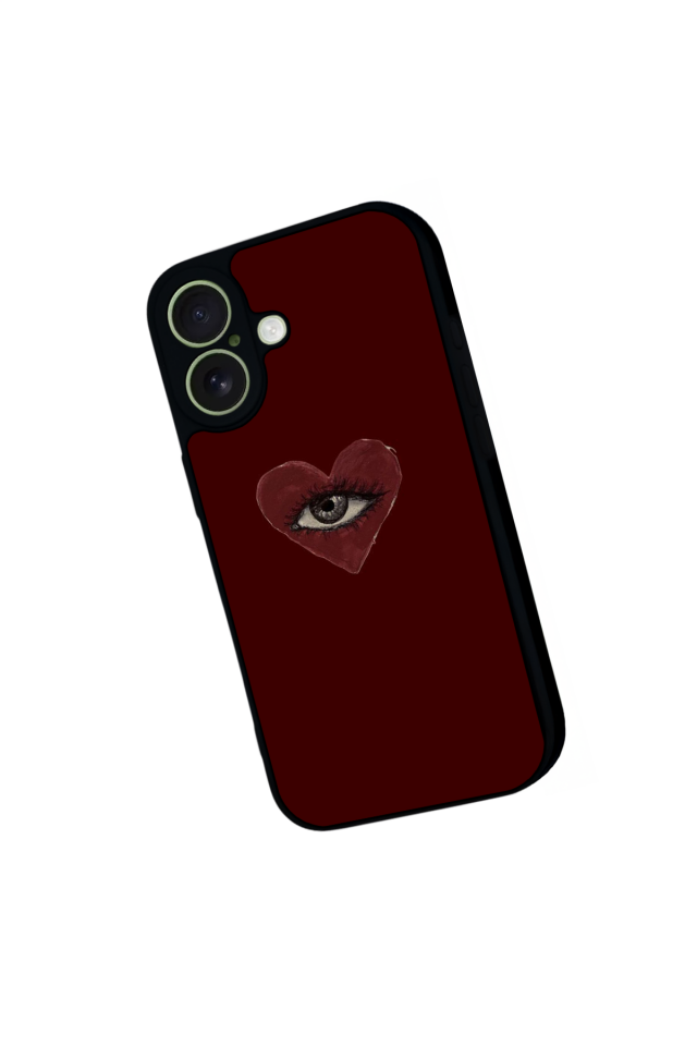 iPhone 17 Uyumlu Kalp Love Tasarımlı Glossy Premium Kılıf