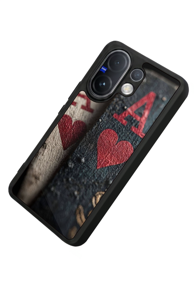 Vivo V60 Uyumlu Kart Tasarımlı Glossy Premium Kılıf