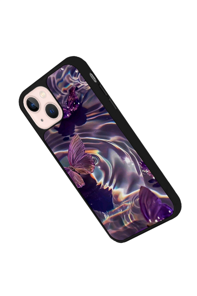 iPhone 15 Plus Uyumlu Kelebek Tasarımlı Glossy Premium Kılıf
