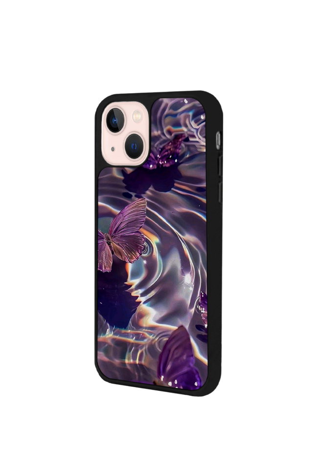 iPhone 15 Plus Uyumlu Kelebek Tasarımlı Glossy Premium Kılıf