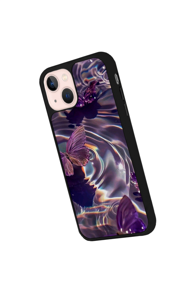 iPhone 15 Plus Uyumlu Kelebek Tasarımlı Glossy Premium Kılıf