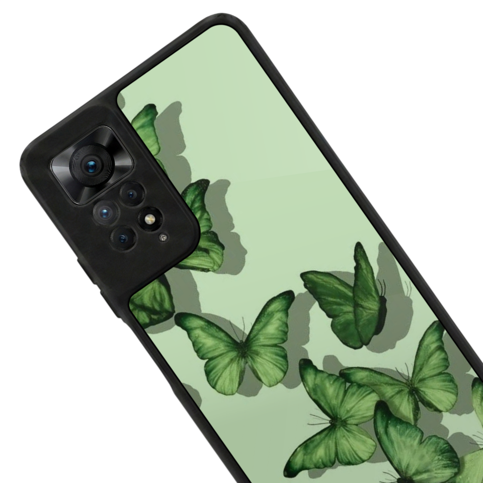 Xiaomi Redmi Note 11 Pro Uyumlu Kelebek Tasarımlı Glossy Premium Kılıf