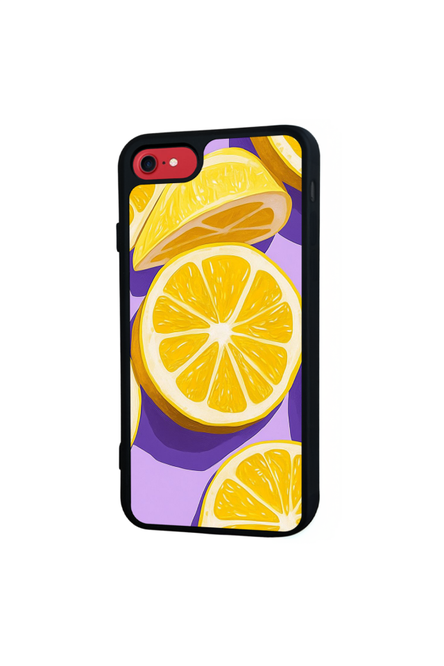 iPhone SE Uyumlu Limon Tasarımlı Glossy Premium Kılıf