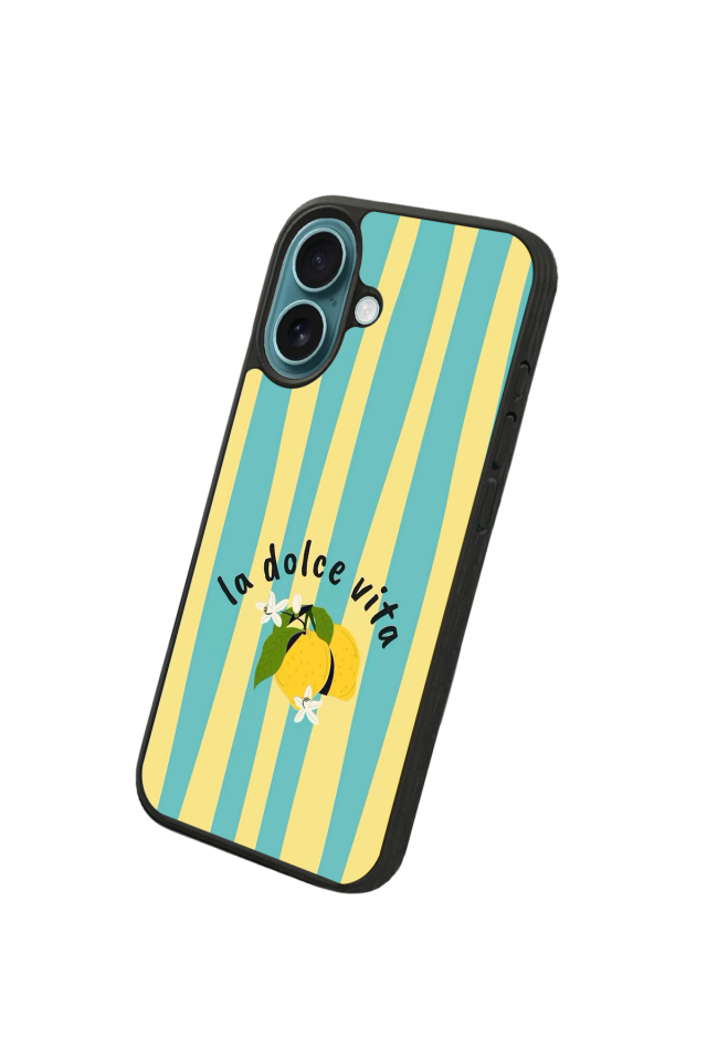 iPhone 16 Plus Uyumlu Limon Tasarımlı Glossy Premium Kılıf