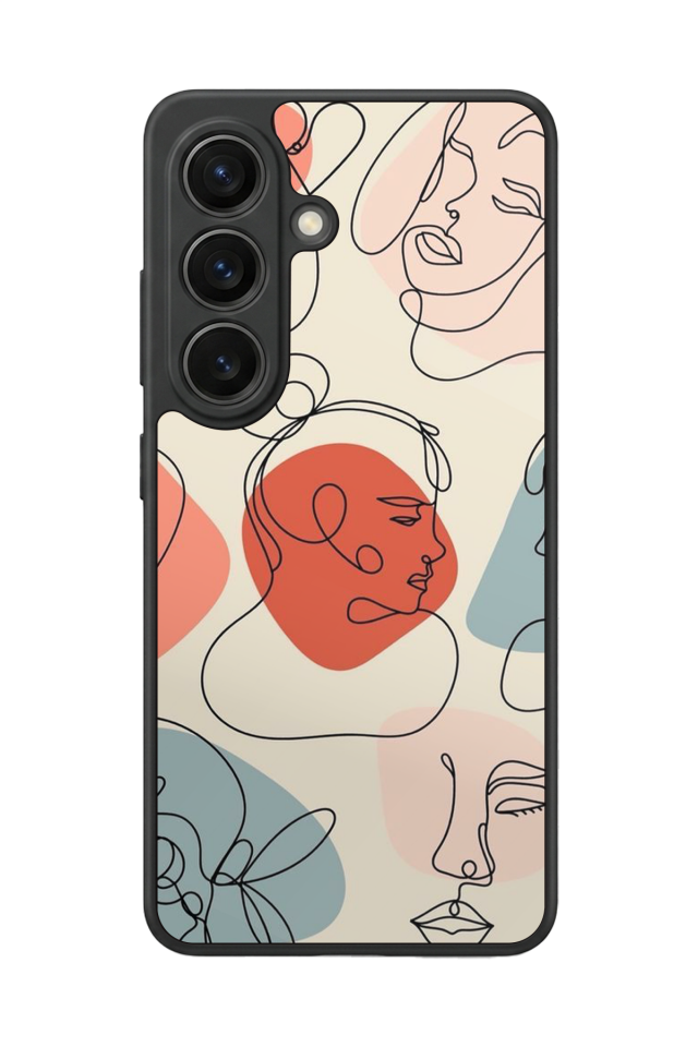 Samsung Galaxy S26 Uyumlu Line Art Tasarımlı Glossy Premium Kılıf