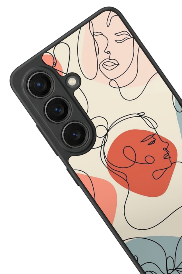 Samsung Galaxy S26 Uyumlu Line Art Tasarımlı Glossy Premium Kılıf