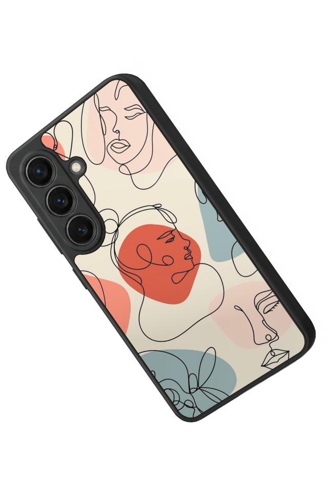 Samsung Galaxy S26 Uyumlu Line Art Tasarımlı Glossy Premium Kılıf