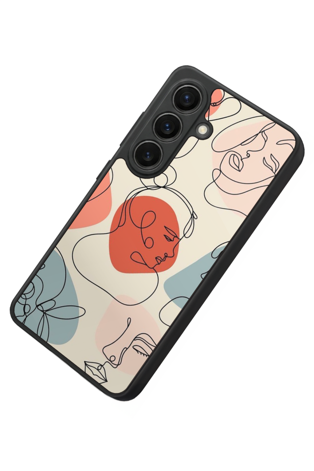 Samsung Galaxy S26 Uyumlu Line Art Tasarımlı Glossy Premium Kılıf