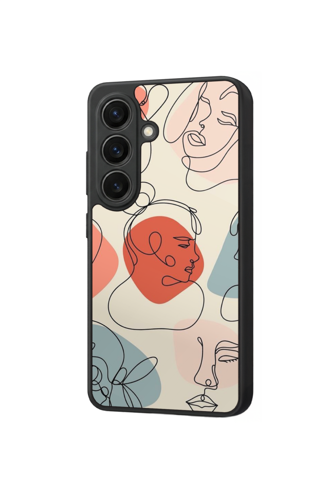 Samsung Galaxy S26 Uyumlu Line Art Tasarımlı Glossy Premium Kılıf